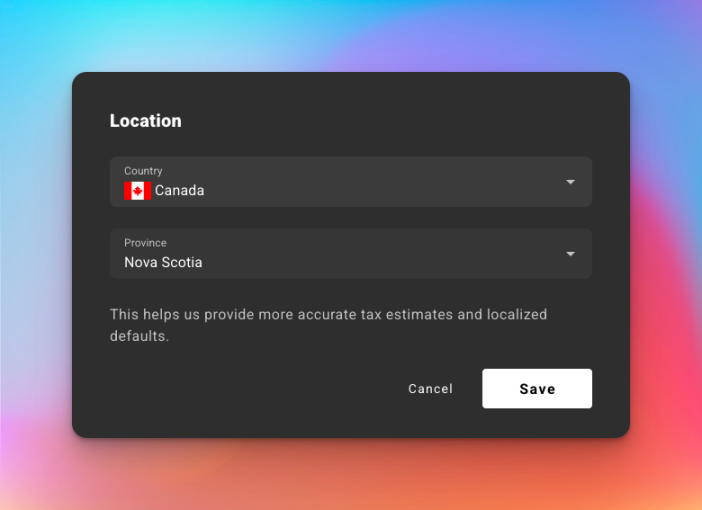 Location-Based Tax Modeling